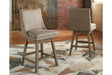 Tallenger Beige Counter Height Barstool, Set of 2 by Ashley at Eve Furniture