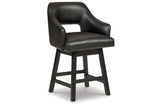 Tallenger Black/Dark Brown Counter Height Barstool, Set of 2 by Ashley at Eve Furniture