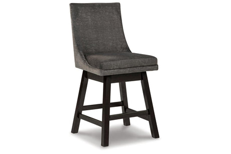 Tallenger Dark Gray Counter Height Barstool, Set of 2 by Ashley at Eve Furniture
