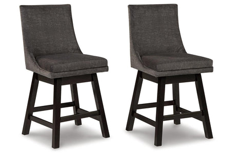 Tallenger Dark Gray Counter Height Barstool, Set of 2 by Ashley at Eve Furniture