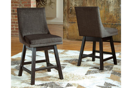 Tallenger Dark Gray Counter Height Barstool, Set of 2 by Ashley at Eve Furniture
