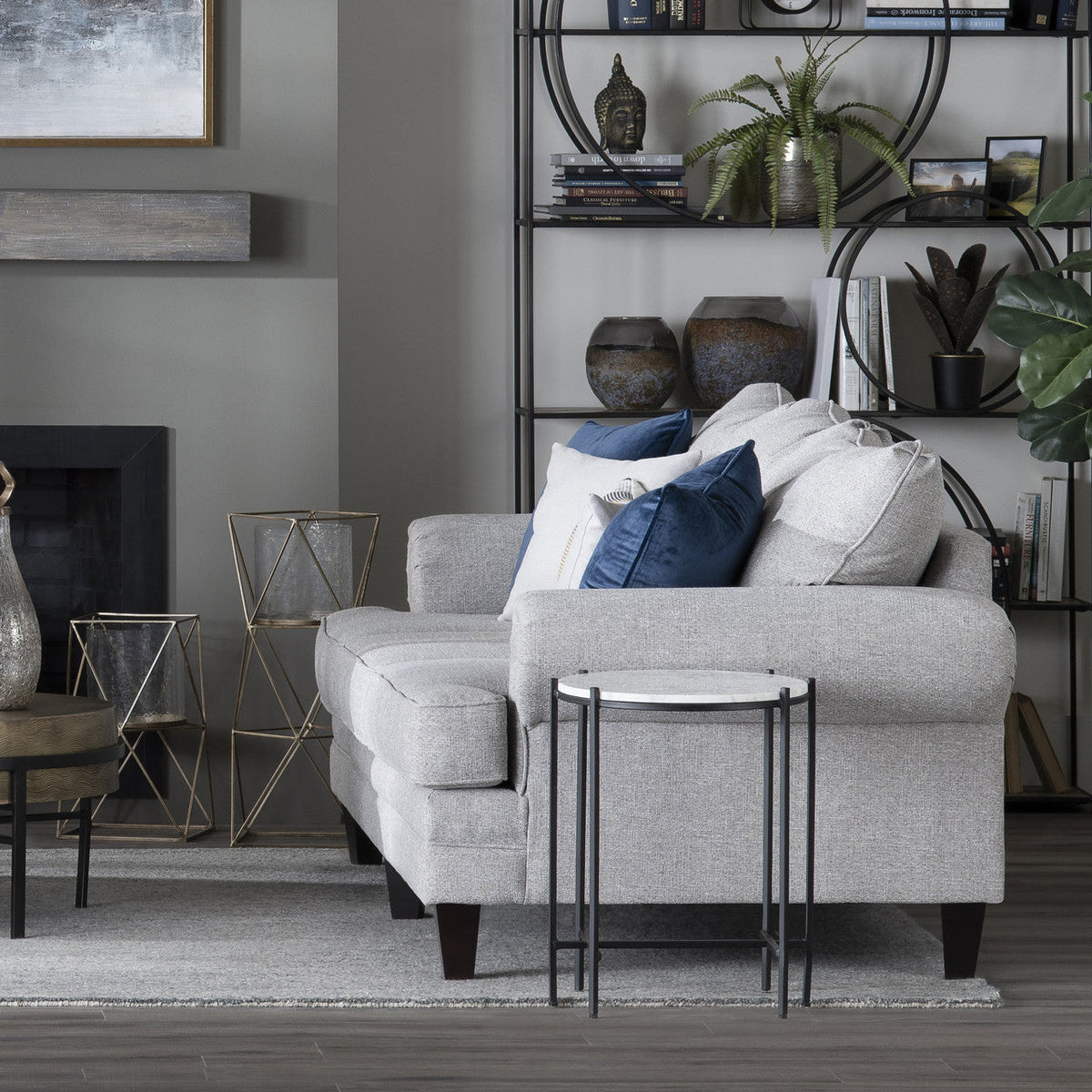 Talley Black/White Accent Table by Crestview at Eve Furniture