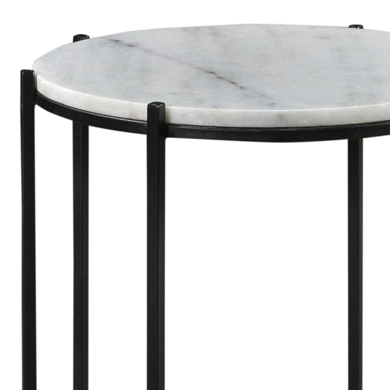 Talley Black/White Accent Table by Crestview at Eve Furniture