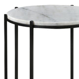 Talley Black/White Accent Table by Crestview at Eve Furniture