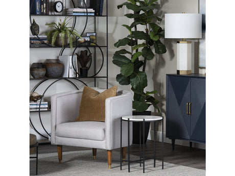 Talley Black/White Accent Table by Crestview at Eve Furniture