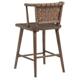 Tallis Brown Woven Leatherette Back Counter Chair (Set of 2) by Coaster at Eve Furniture