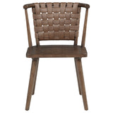 Tallis Brown Woven Leatherette Back Dining Side Chair (Set of 2) by Coaster at Eve Furniture