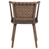 Tallis Brown Woven Leatherette Back Dining Side Chair (Set of 2) by Coaster at Eve Furniture