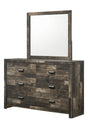 Tallulah Grayish Brown Bedroom Mirror (Mirror Only) by Crown Mark at Eve Furniture