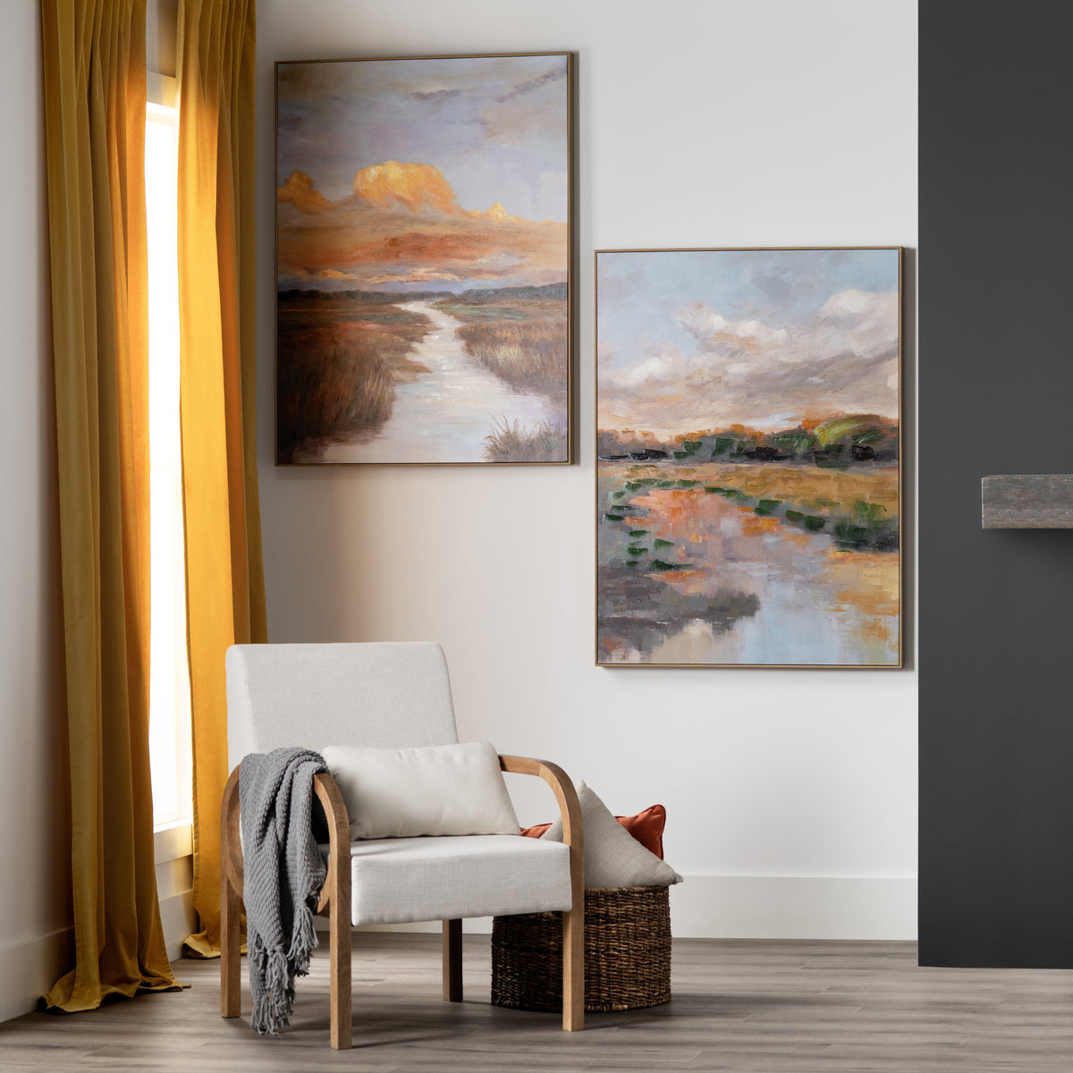Talmo Yellow/Green Canvas by Crestview at Eve Furniture
