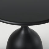 Talulla 16.5L x 16.5W x 19.7H Matte Black Metal Accent Table by Mercana at Eve Furniture