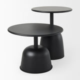 Talulla 16.5L x 16.5W x 19.7H Matte Black Metal Accent Table by Mercana at Eve Furniture