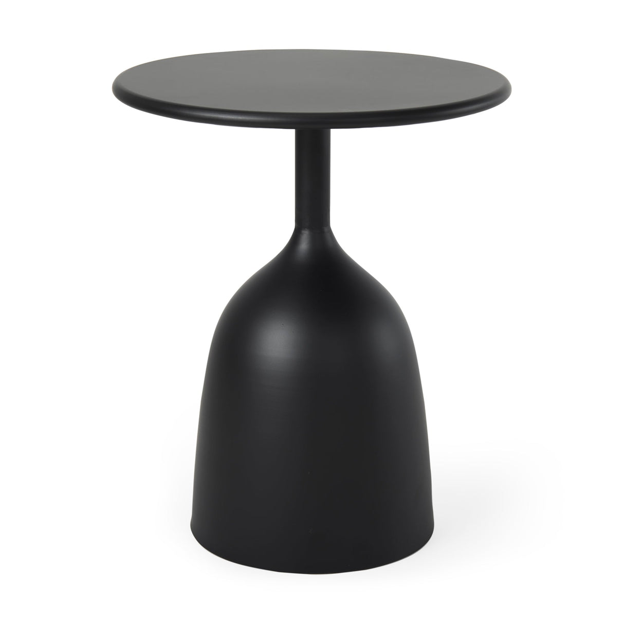 Talulla 16.5L x 16.5W x 19.7H Matte Black Metal Accent Table by Mercana at Eve Furniture