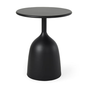 Talulla 16.5L x 16.5W x 19.7H Matte Black Metal Accent Table by Mercana at Eve Furniture