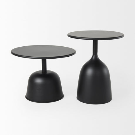 Talulla Matte Black Metal Accent Table by Mercana at Eve Furniture