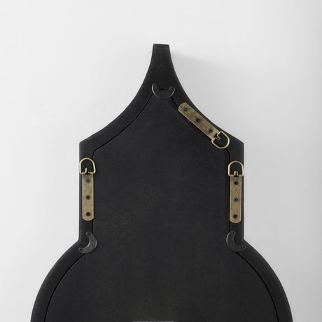 Tamanar Black Wood Frame Wall Mirror by Mercana at Eve Furniture