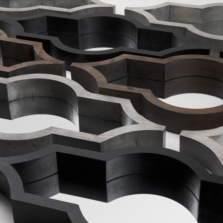 Tamanar Black Wood Frame Wall Mirror by Mercana at Eve Furniture