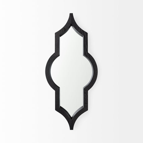 Tamanar Black Wood Frame Wall Mirror by Mercana at Eve Furniture