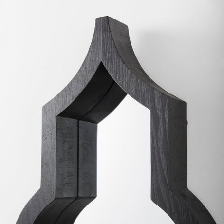 Tamanar Black Wood Frame Wall Mirror by Mercana at Eve Furniture