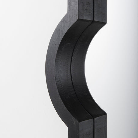 Tamanar Black Wood Frame Wall Mirror by Mercana at Eve Furniture