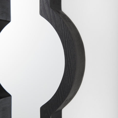 Tamanar Black Wood Frame Wall Mirror by Mercana at Eve Furniture