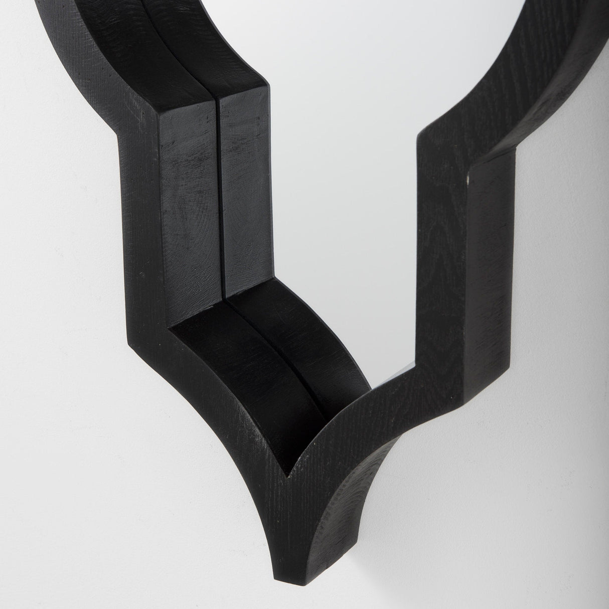 Tamanar Black Wood Frame Wall Mirror by Mercana at Eve Furniture