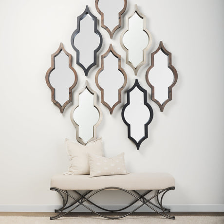 Tamanar Champagne Wood Frame Mirror by Mercana at Eve Furniture