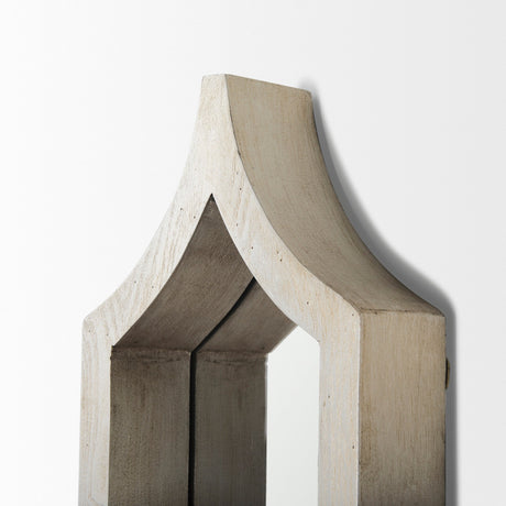 Tamanar Champagne Wood Frame Mirror by Mercana at Eve Furniture
