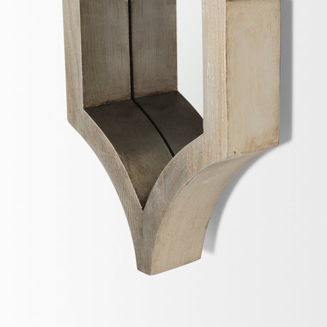 Tamanar Champagne Wood Frame Mirror by Mercana at Eve Furniture