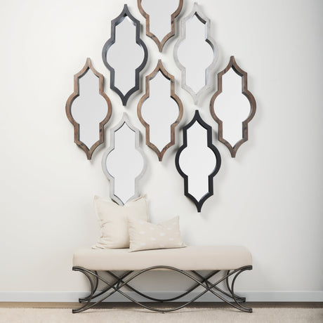 Tamanar Gray Wood Frame Wall Mirror by Mercana at Eve Furniture