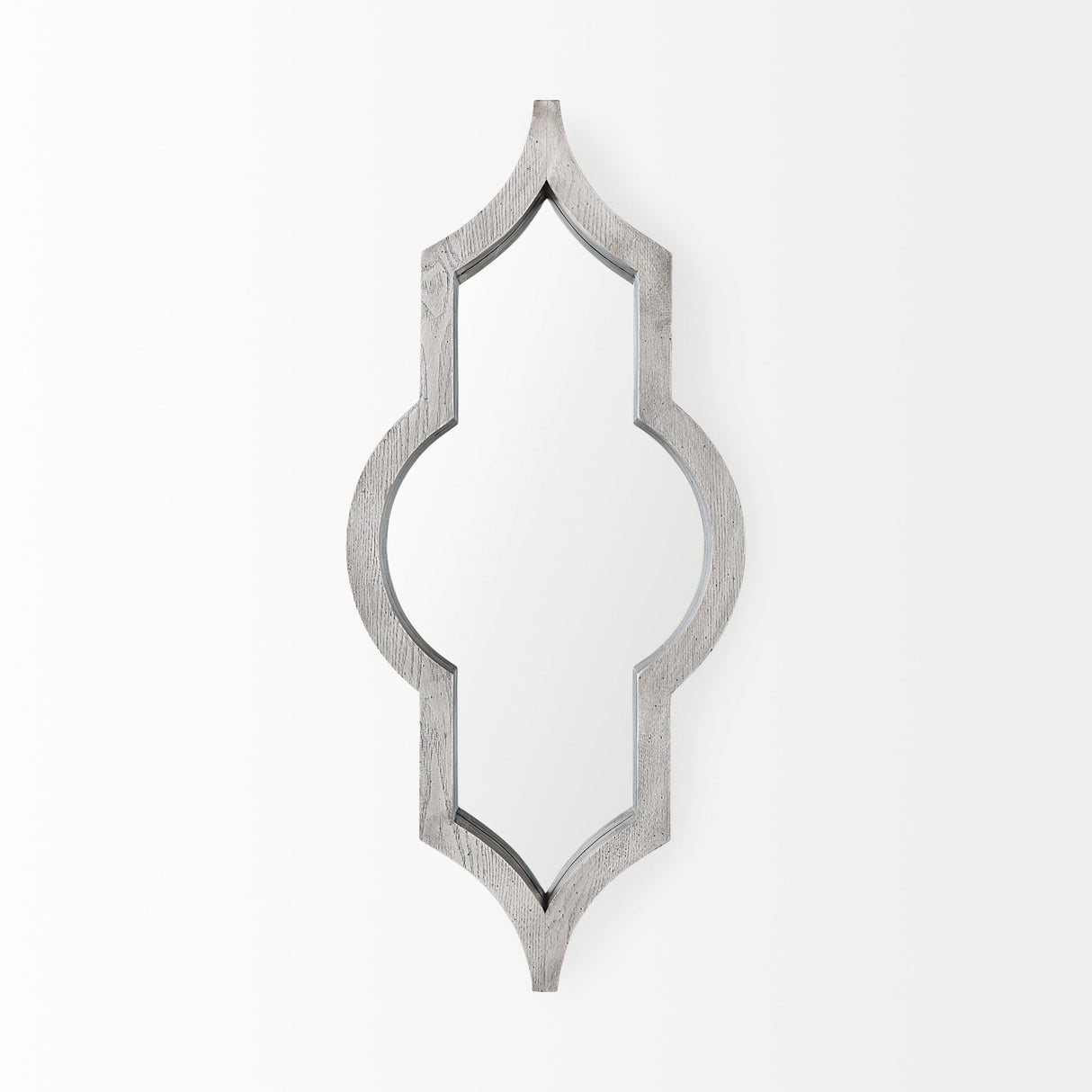 Tamanar Gray Wood Frame Wall Mirror by Mercana at Eve Furniture