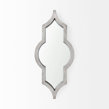 Tamanar Gray Wood Frame Wall Mirror by Mercana at Eve Furniture