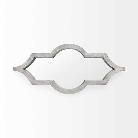 Tamanar Gray Wood Frame Wall Mirror by Mercana at Eve Furniture