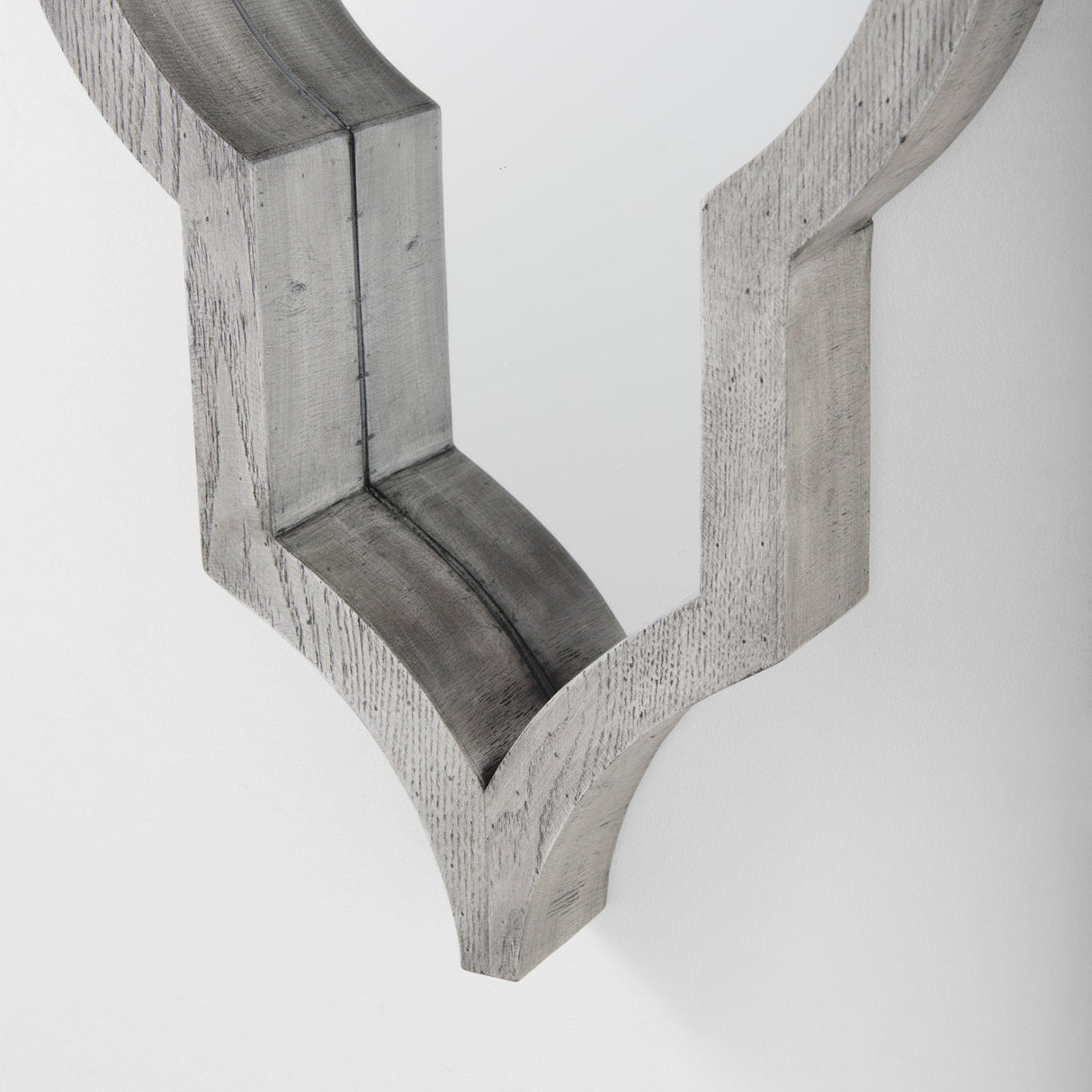 Tamanar Gray Wood Frame Wall Mirror by Mercana at Eve Furniture