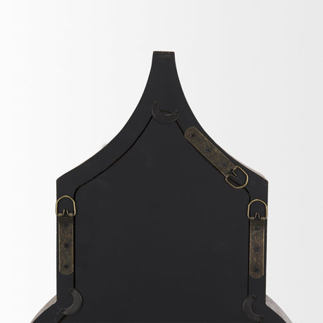 Tamanar Light Brown Wood Frame Wall Mirror by Mercana at Eve Furniture