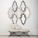 Tamanar Light Brown Wood Frame Wall Mirror by Mercana at Eve Furniture