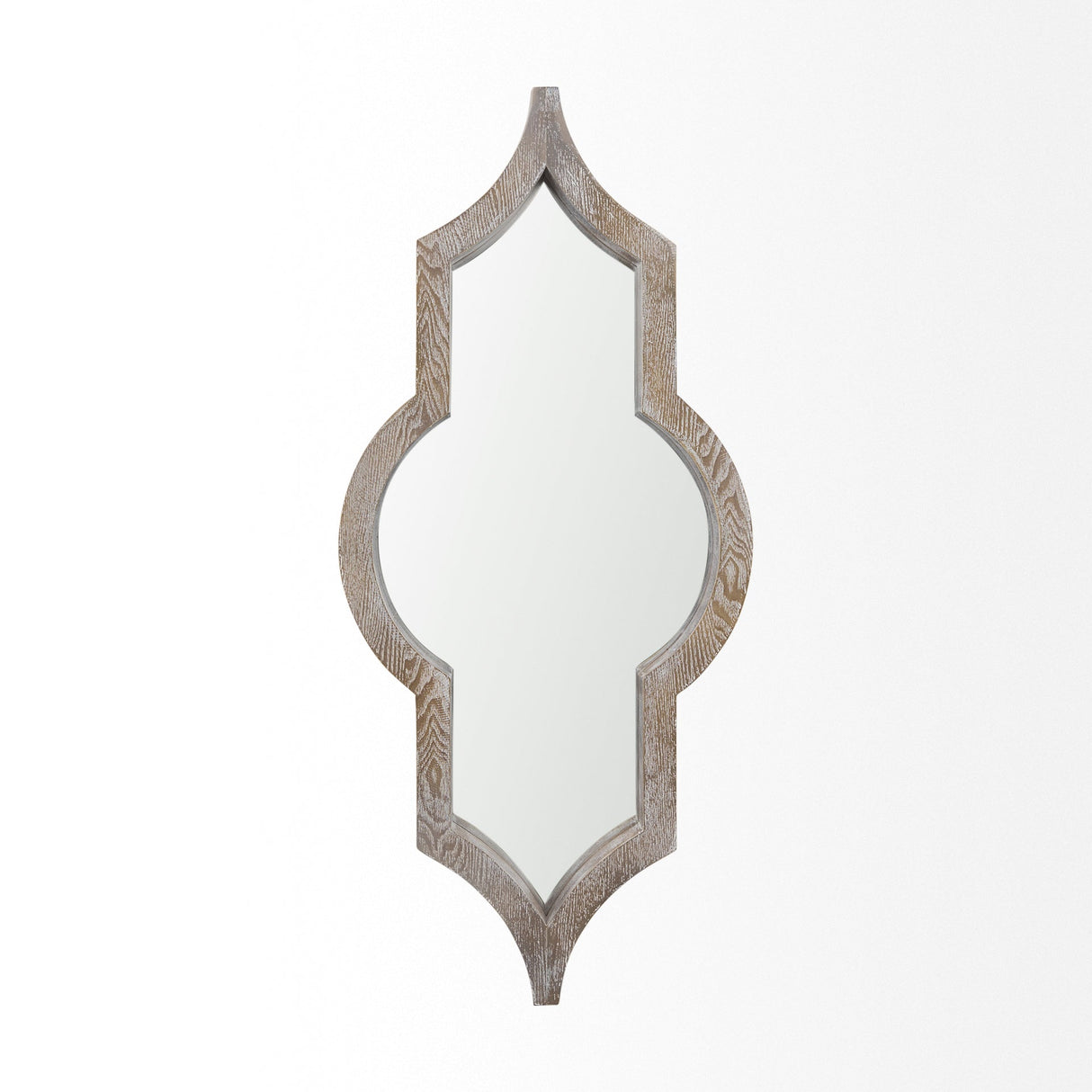 Tamanar Light Brown Wood Frame Wall Mirror by Mercana at Eve Furniture