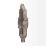Tamanar Light Brown Wood Frame Wall Mirror by Mercana at Eve Furniture