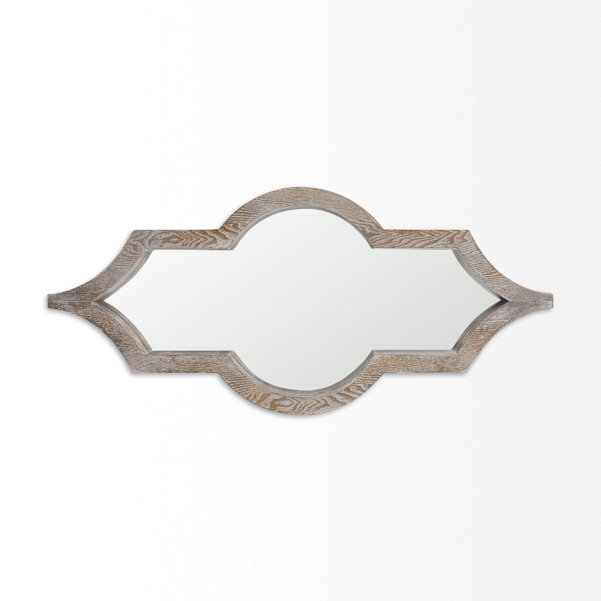 Tamanar Light Brown Wood Frame Wall Mirror by Mercana at Eve Furniture