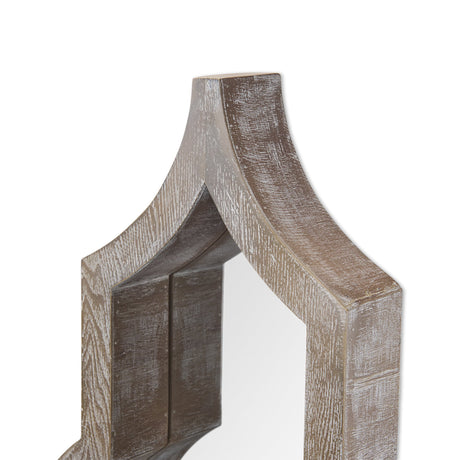 Tamanar Light Brown Wood Frame Wall Mirror by Mercana at Eve Furniture