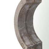 Tamanar Light Brown Wood Frame Wall Mirror by Mercana at Eve Furniture