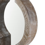 Tamanar Light Brown Wood Frame Wall Mirror by Mercana at Eve Furniture