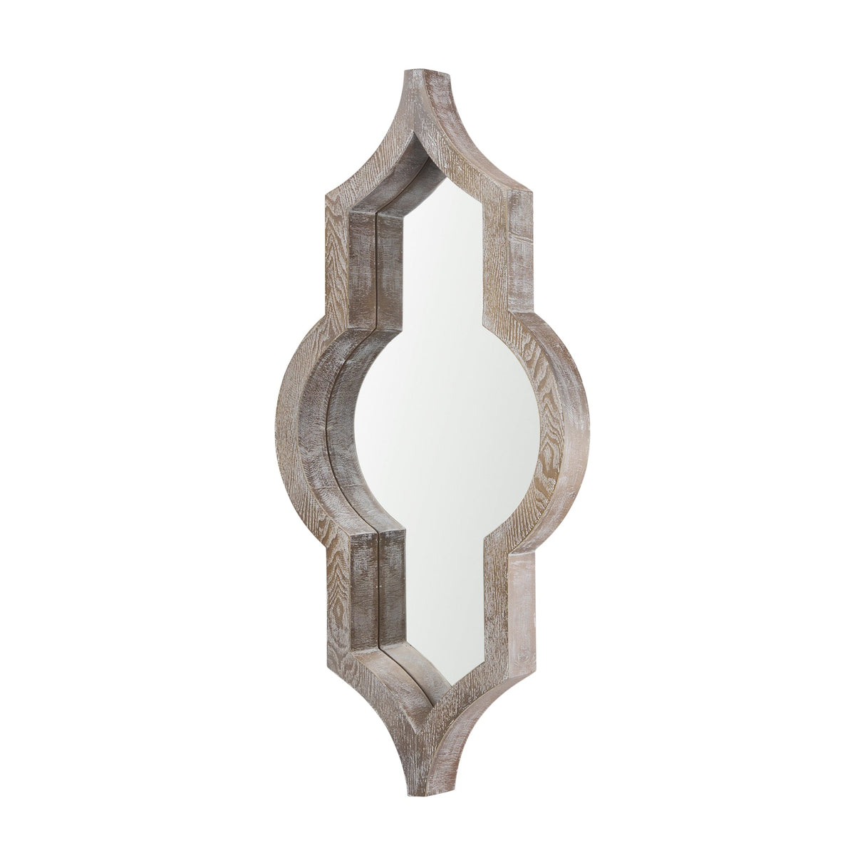 Tamanar Light Brown Wood Frame Wall Mirror by Mercana at Eve Furniture