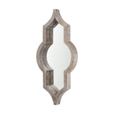 Tamanar Light Brown Wood Frame Wall Mirror by Mercana at Eve Furniture