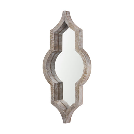 Tamanar Light Brown Wood Frame Wall Mirror by Mercana at Eve Furniture