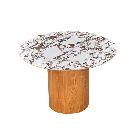Tamara Marble Ceramic 47" Round Dinette Table by TOV Furniture at Eve Furniture