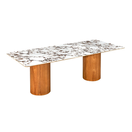 Tamara Marble Ceramic 94" Rectangular Dining Table by TOV Furniture at Eve Furniture
