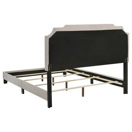 Tamarac Beige Upholstered Nailhead Eastern King Bed by Coaster at Eve Furniture
