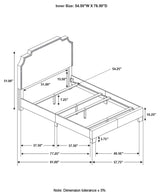 Tamarac Beige Upholstered Nailhead Full Bed by Coaster at Eve Furniture
