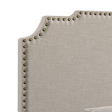 Tamarac Upholstered Nailhead Eastern King Bed Beige